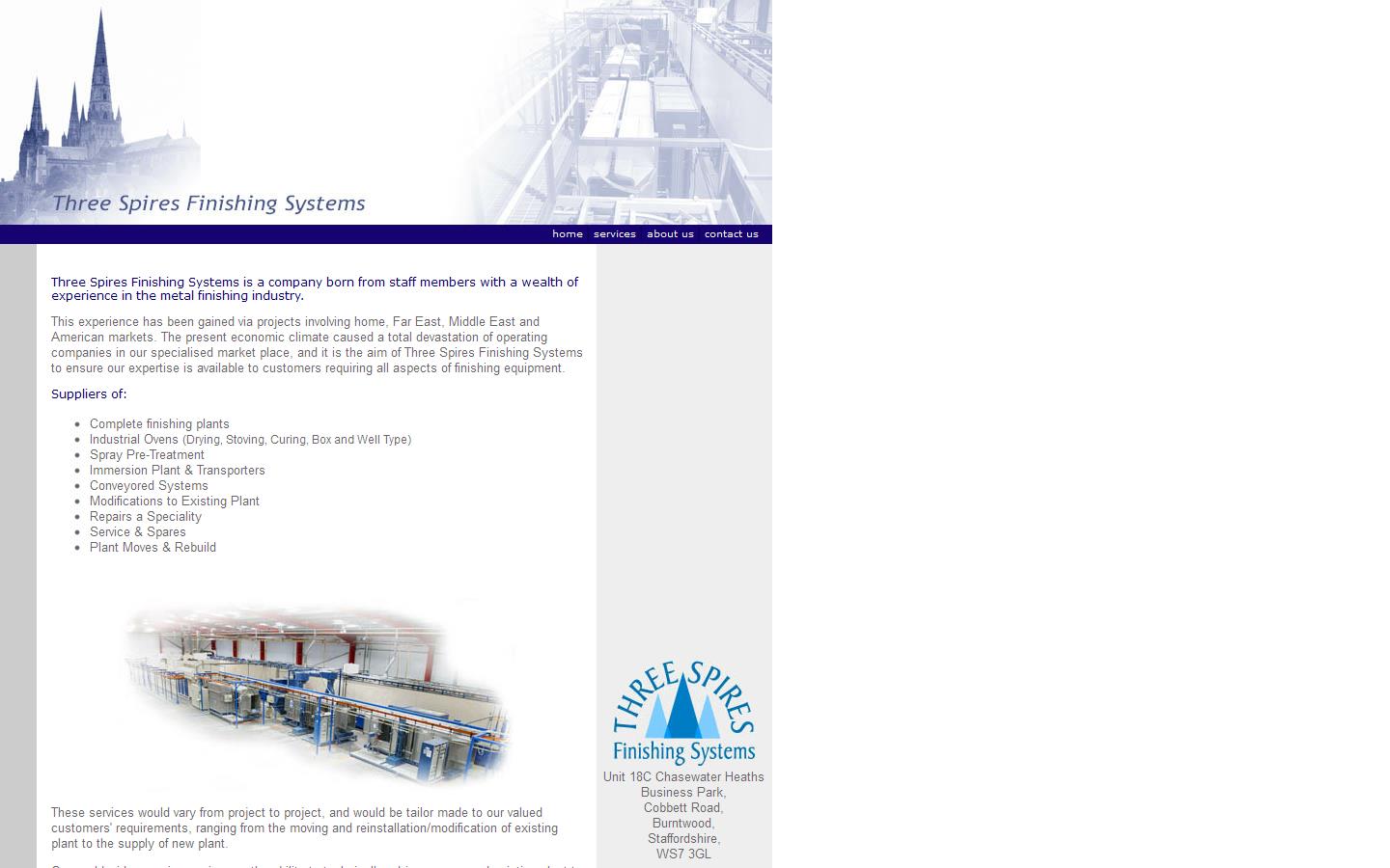 Three Spires Finishing Systems Ltd Website