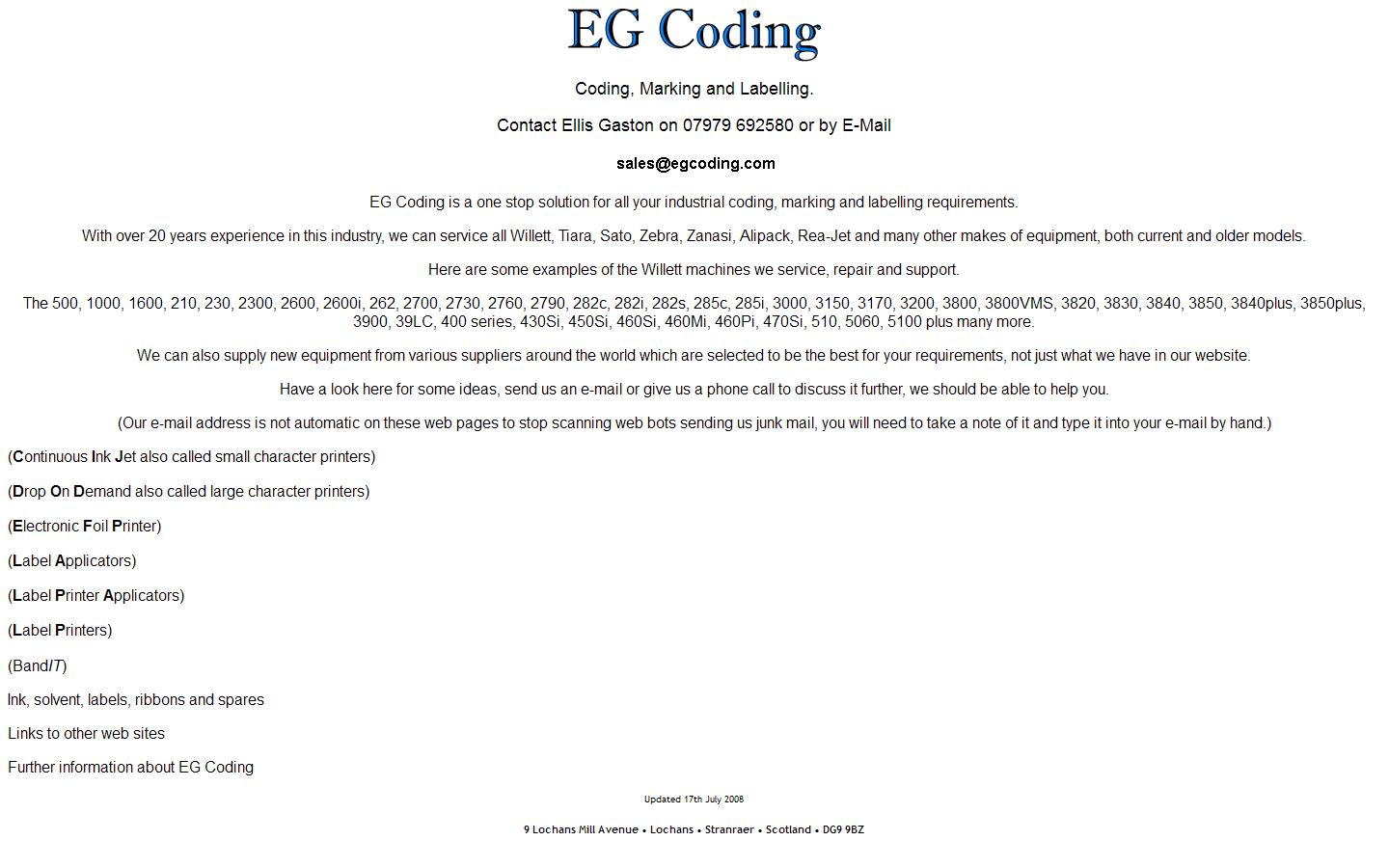 E G Coding Website