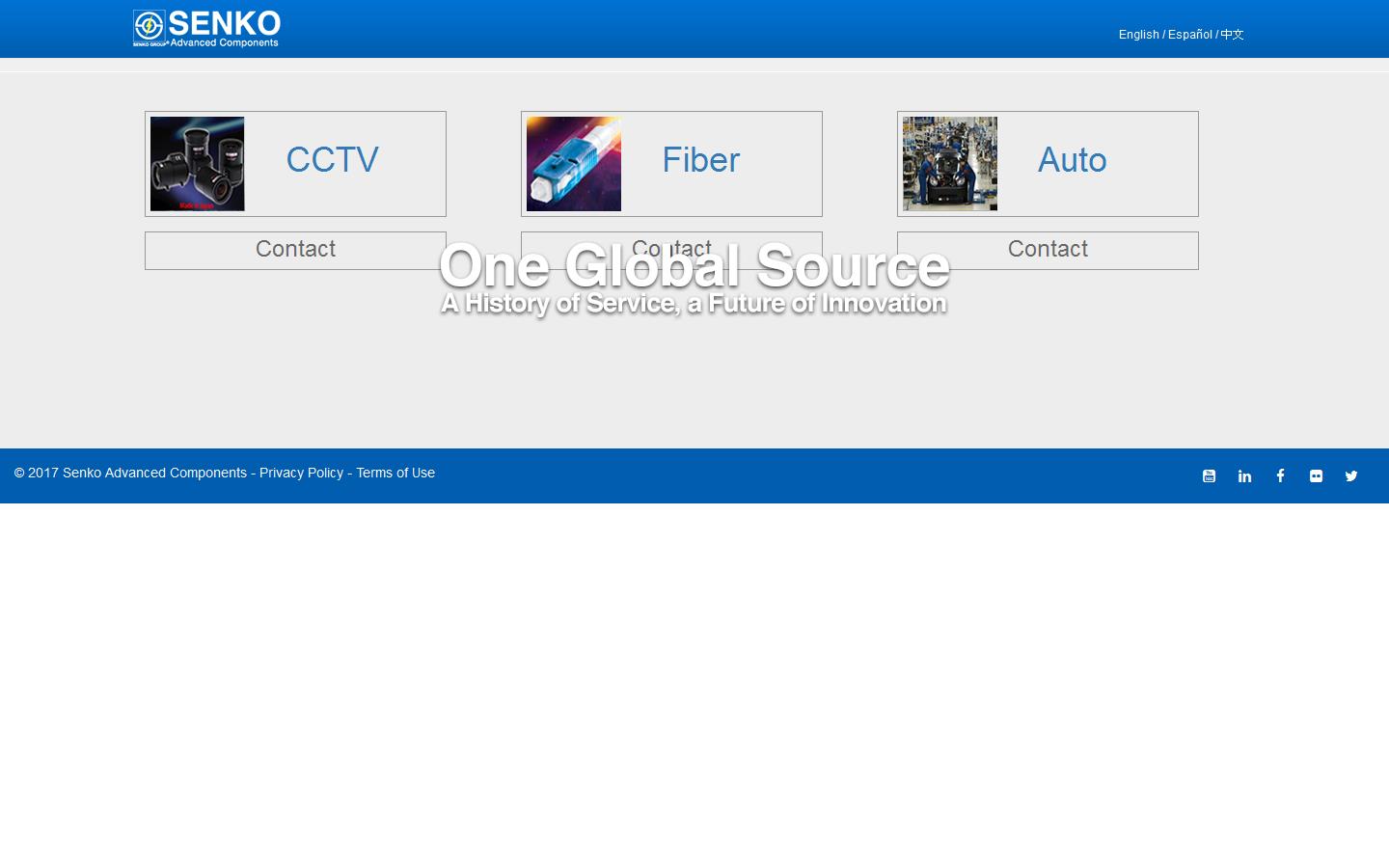 Senko Advanced Components Euro Ltd Website