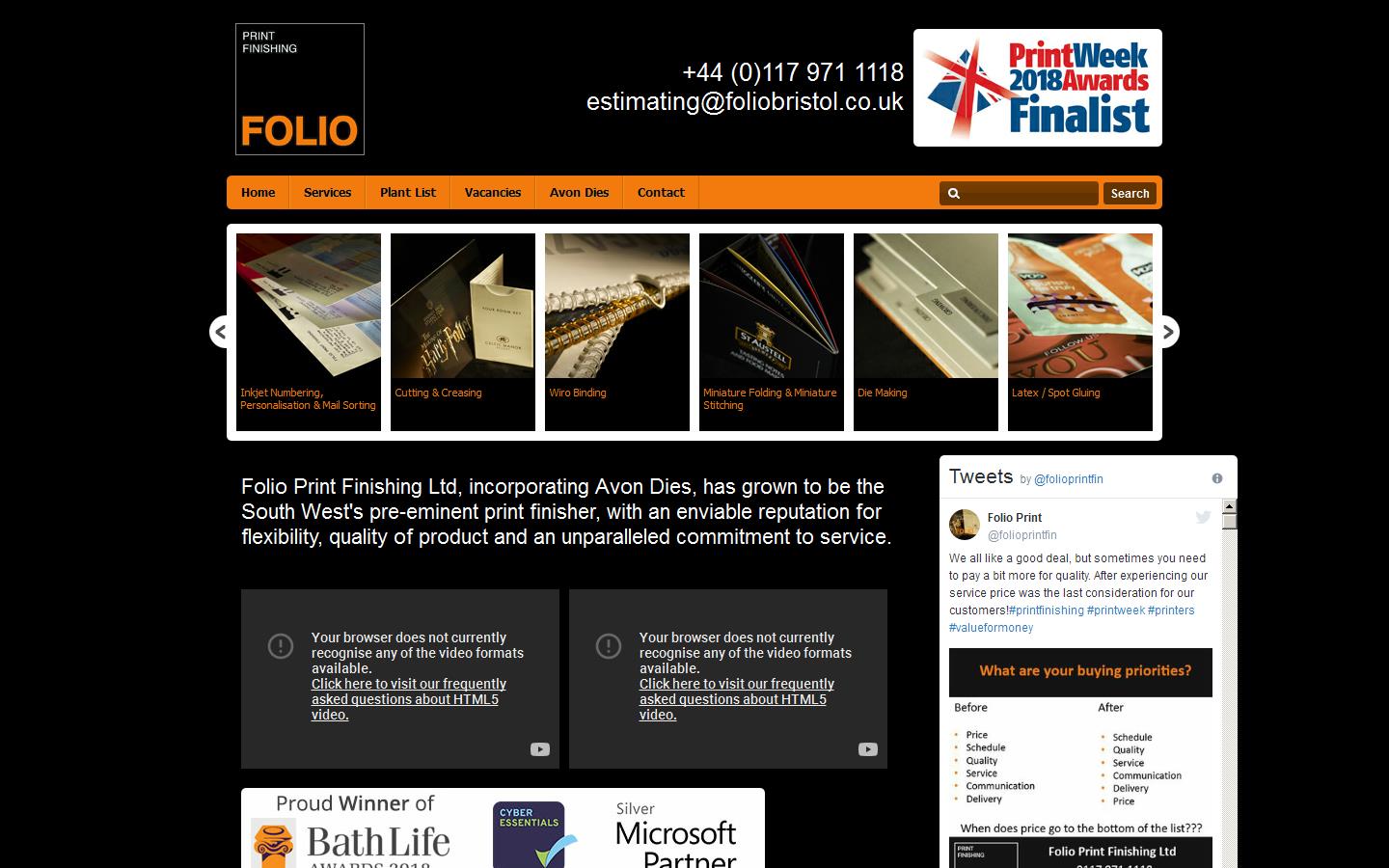 Folio Bristol Website