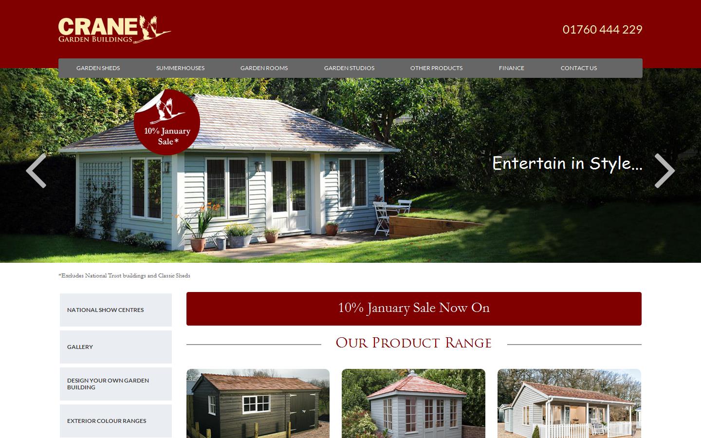 Crane Garden Builings Website