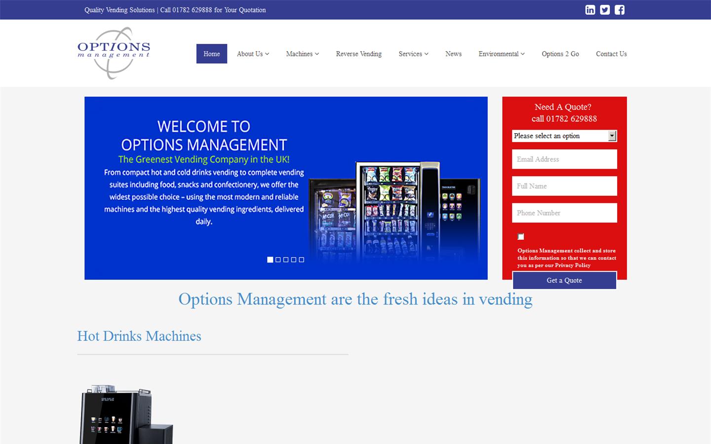 Options Management Website