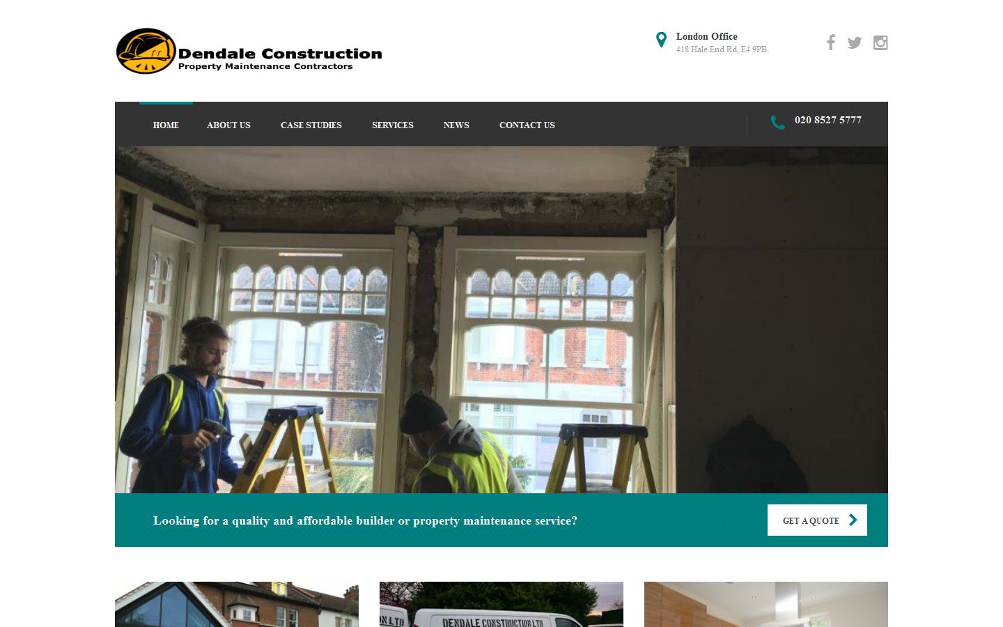 Dendale Construction Ltd Website
