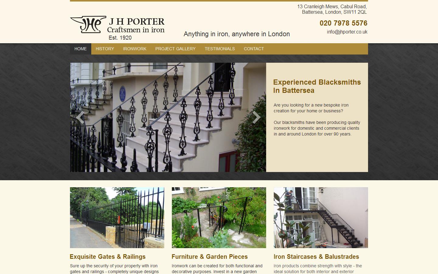 J H Porter & Son Ltd Website