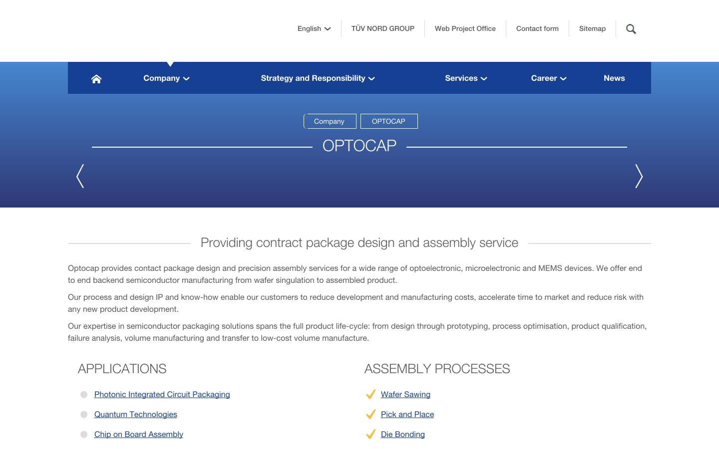 Optocap Website