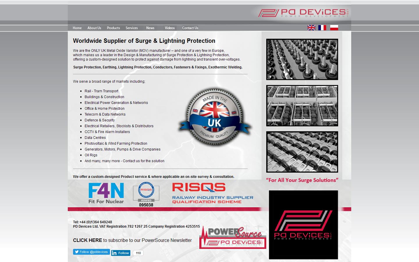 P D Devices Ltd Website