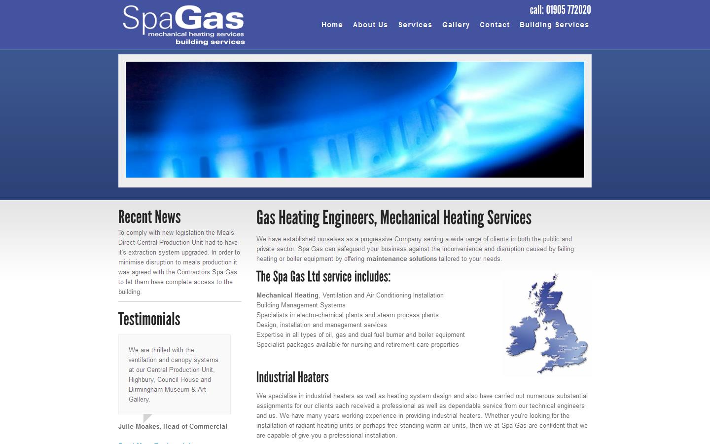 Spa Gas Ltd Website
