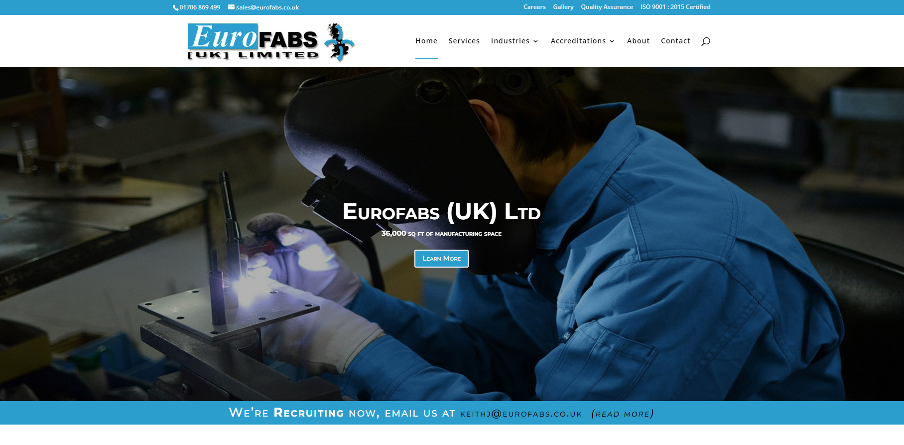 Eurofabs UK Ltd Website