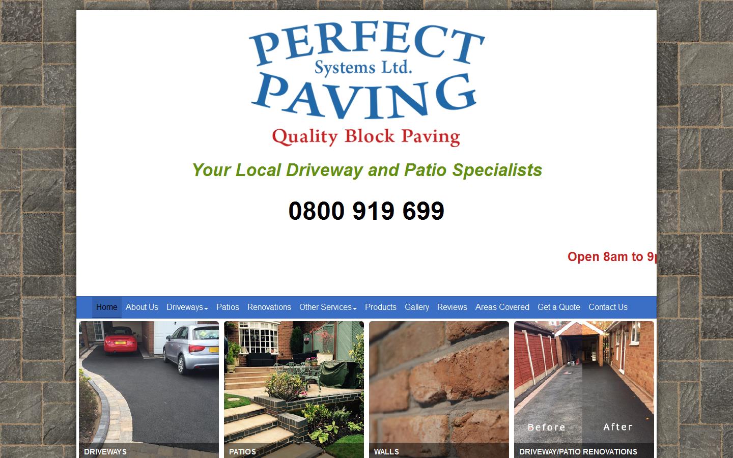 Perfect Paving Systems Ltd Website