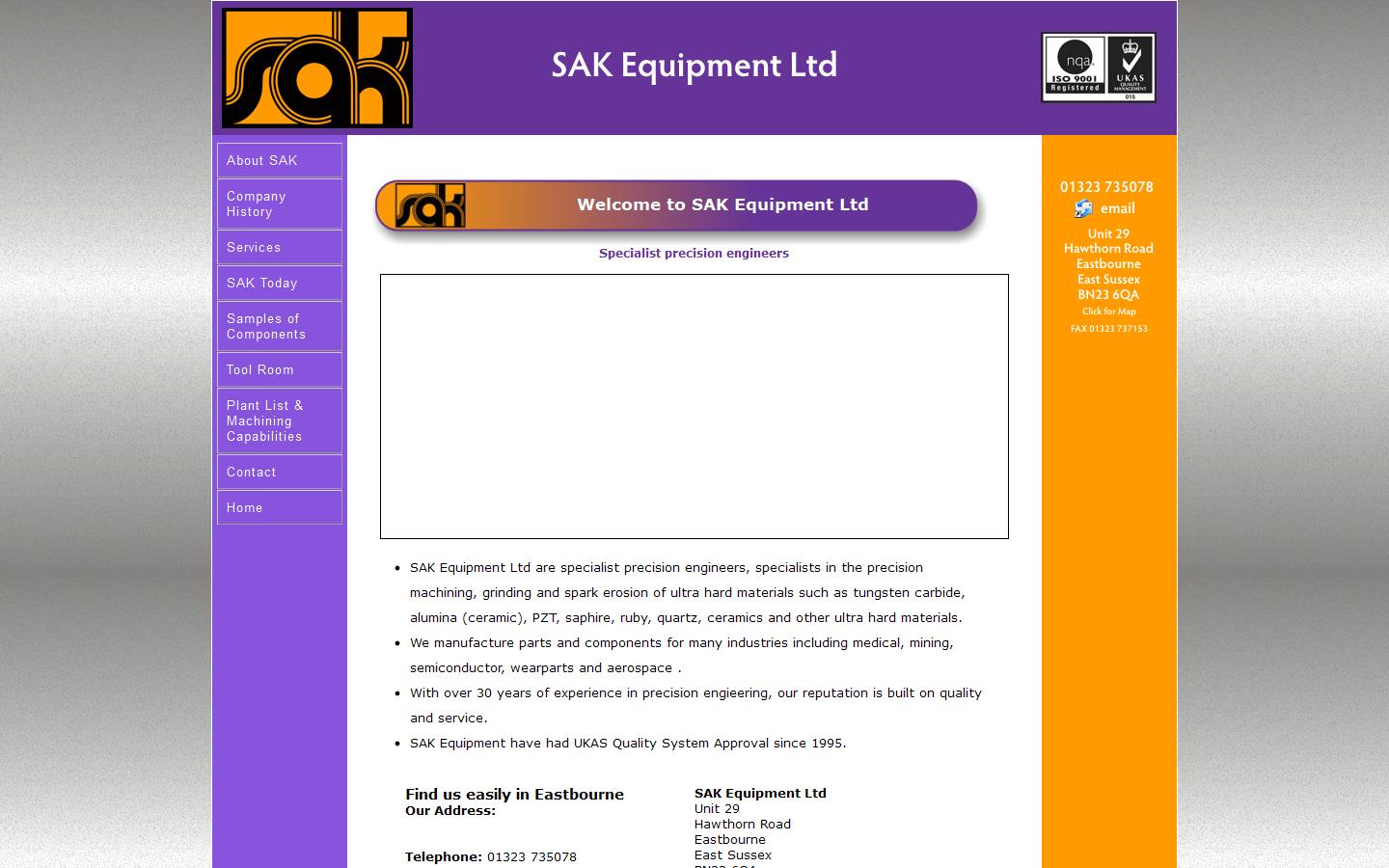 S A K Equipment Ltd Website
