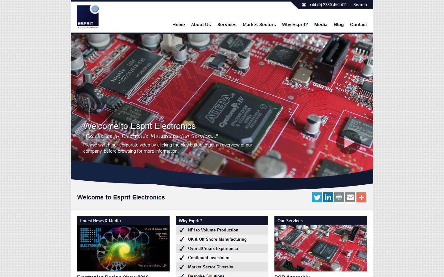 Esprit Electronics Ltd Website