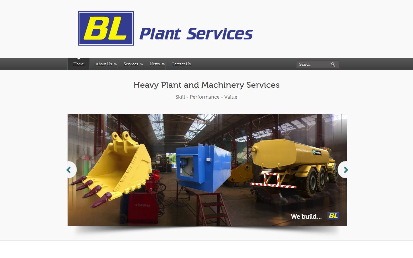 B L Plant Services Website