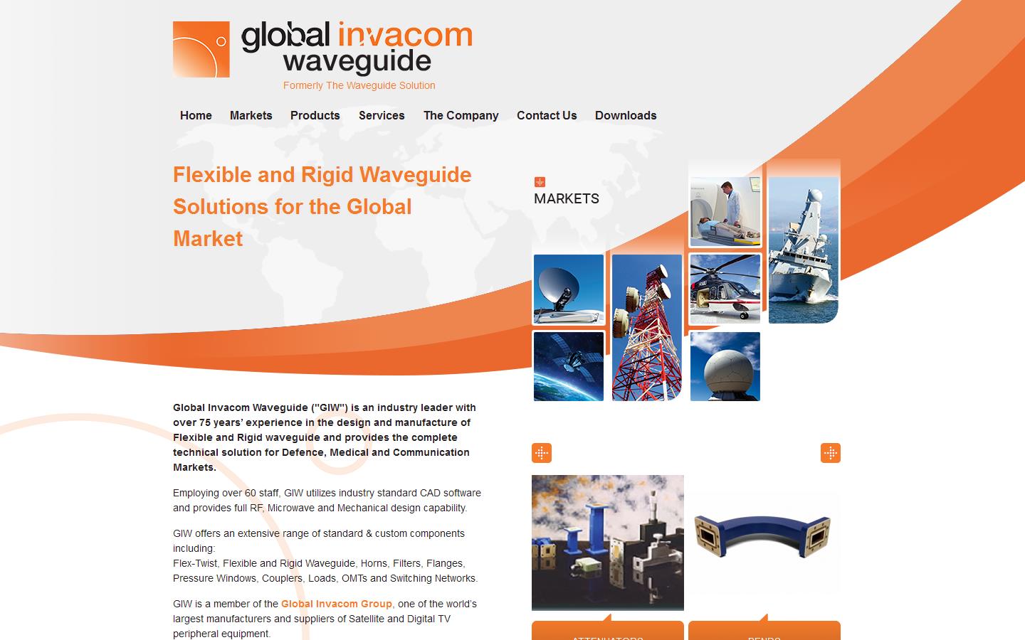 Global Invacom Waveguide Website