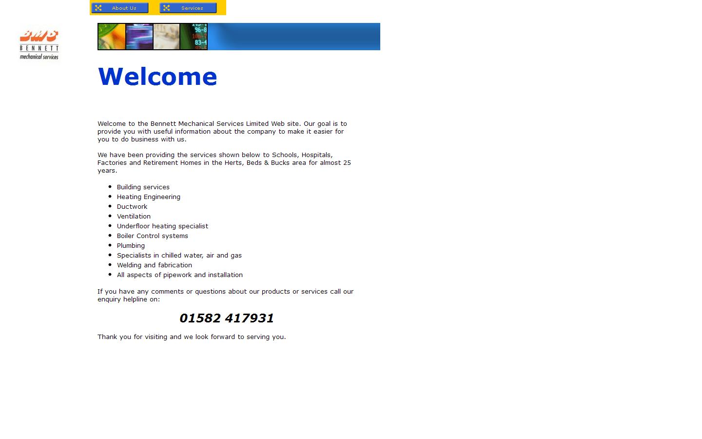 Bennett Mechanical Services Website