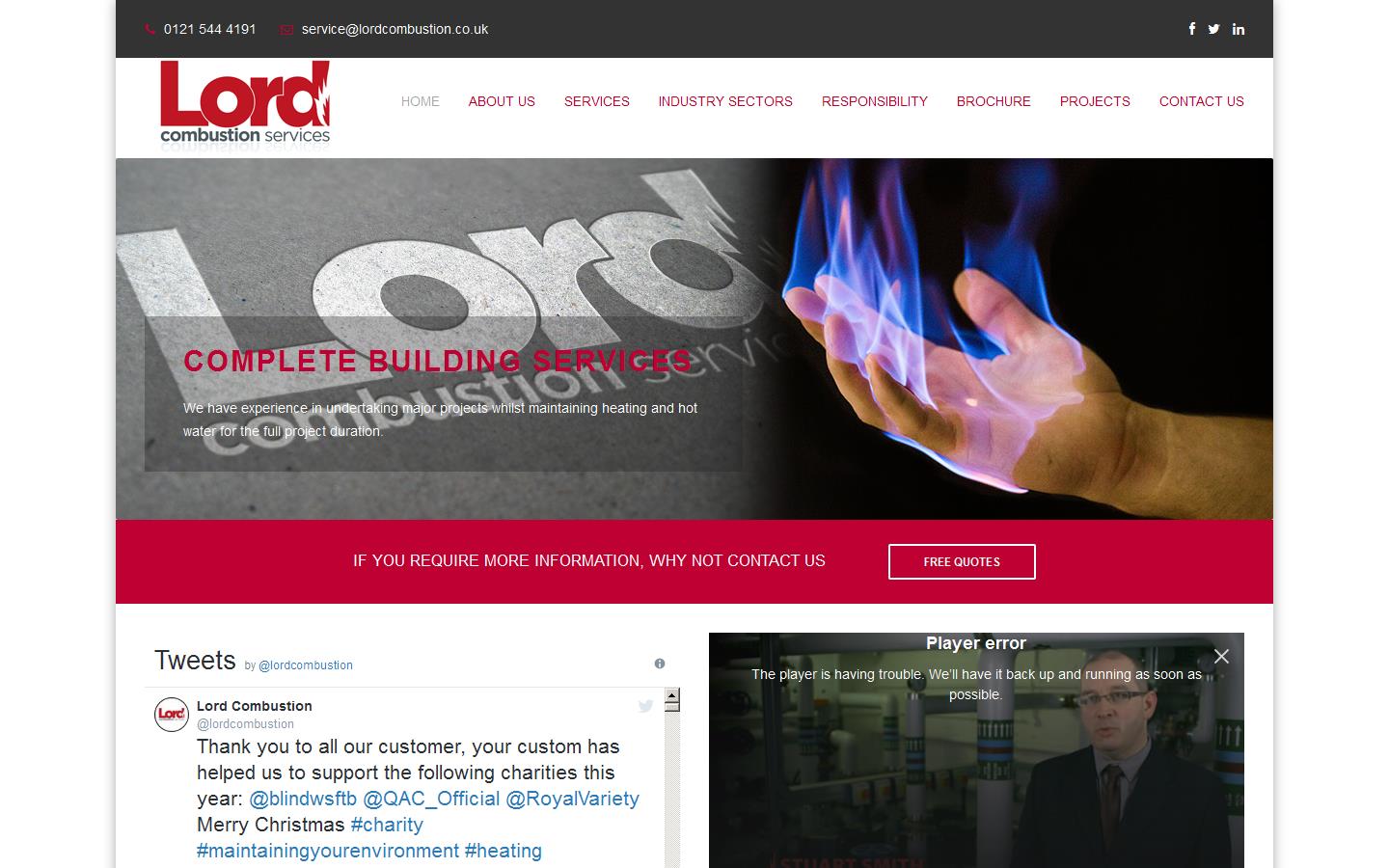 Lord Combustion Services Ltd Website