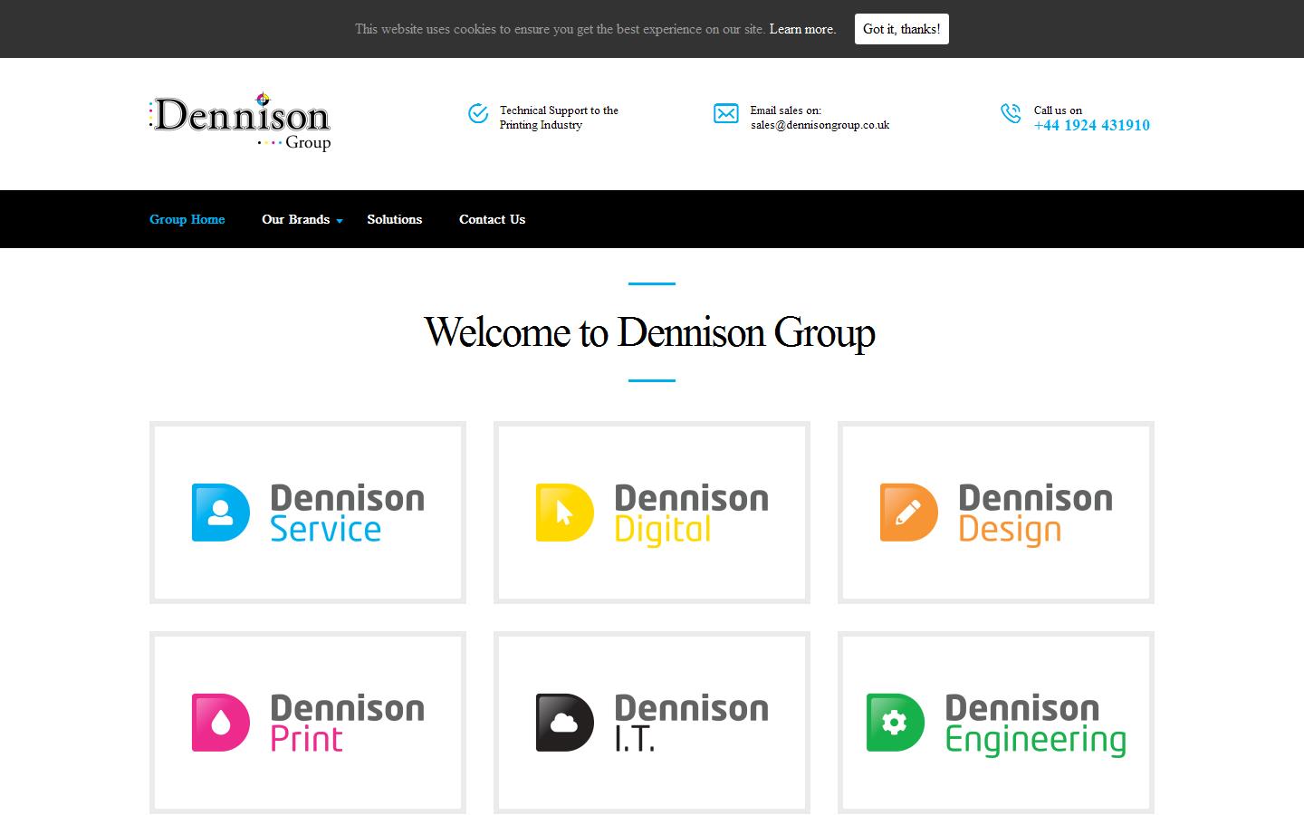 Dennison Graphic Equipment Services Website