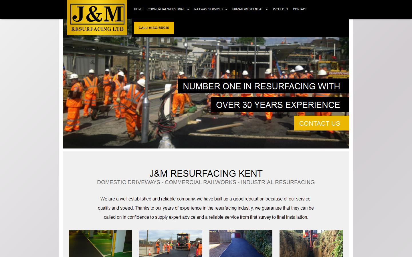 J & M Resurfacing Ltd Website