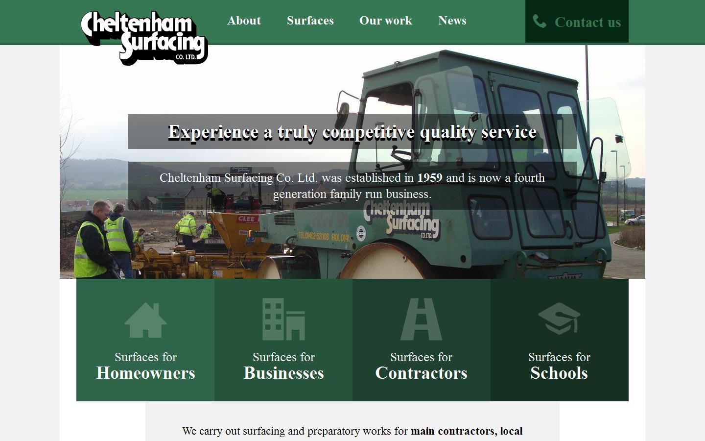 Cheltenham Surfacing Co. Ltd Website