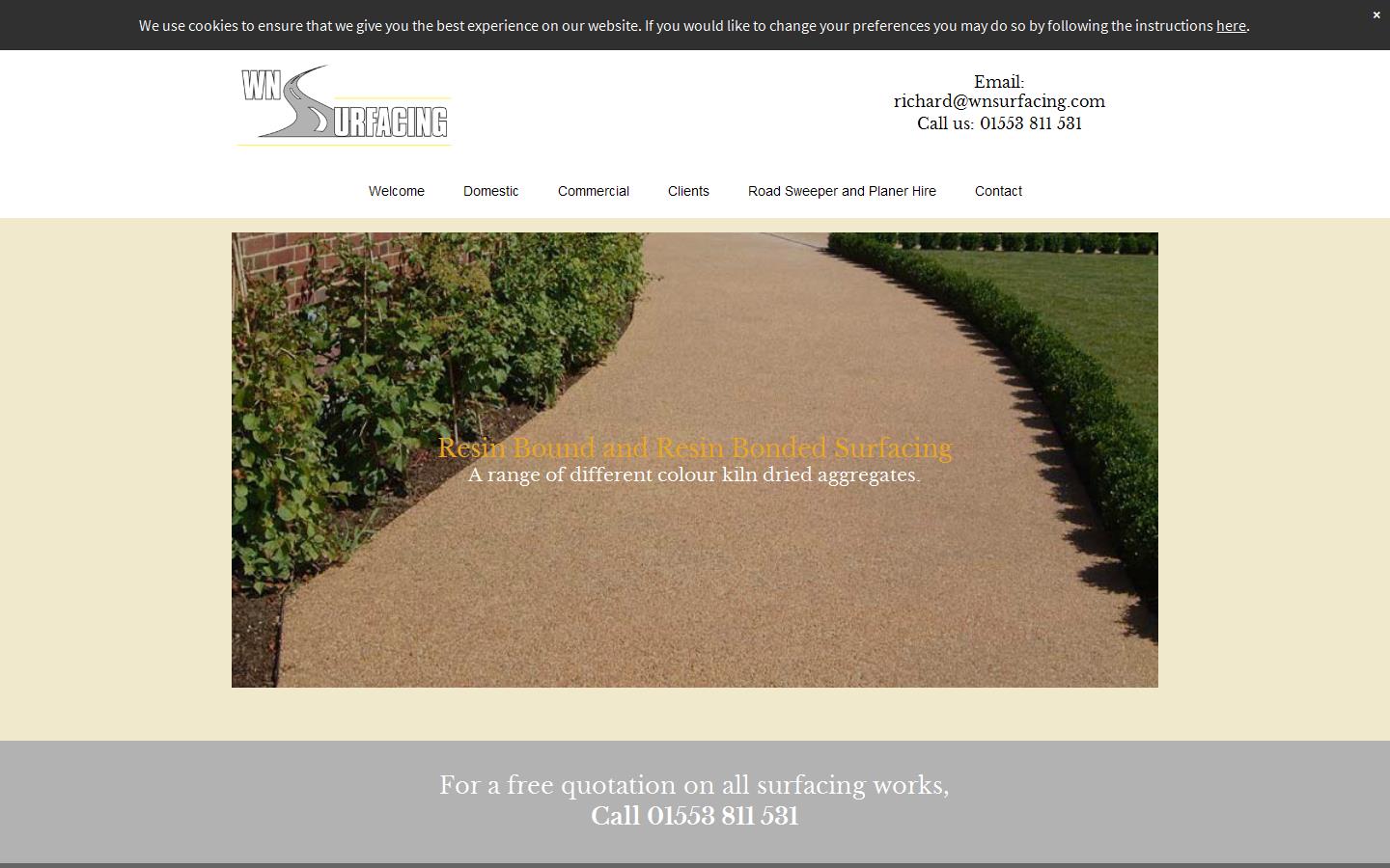 W N Surfacing Ltd Website