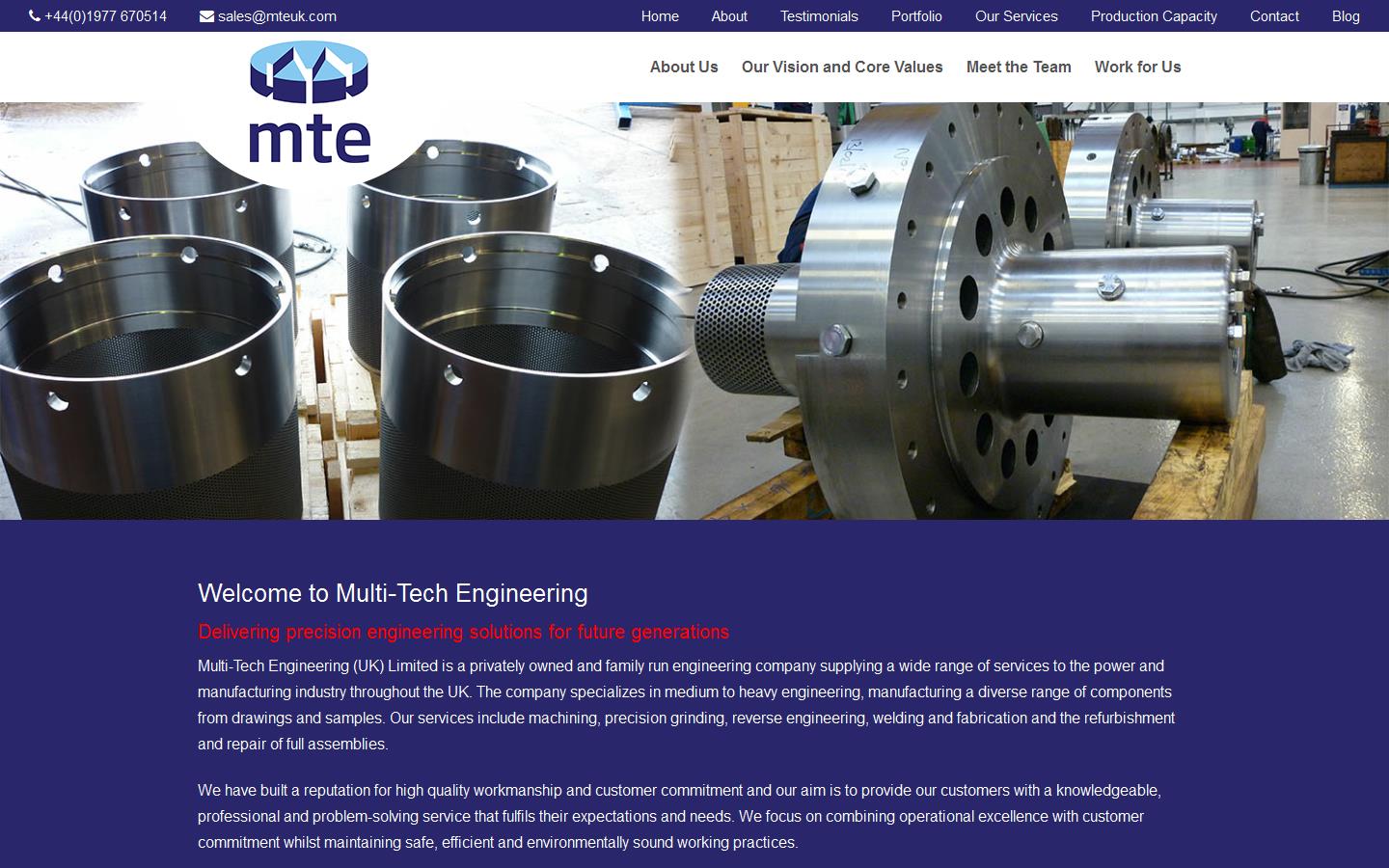 Multi Tech Engineering UK Ltd Website
