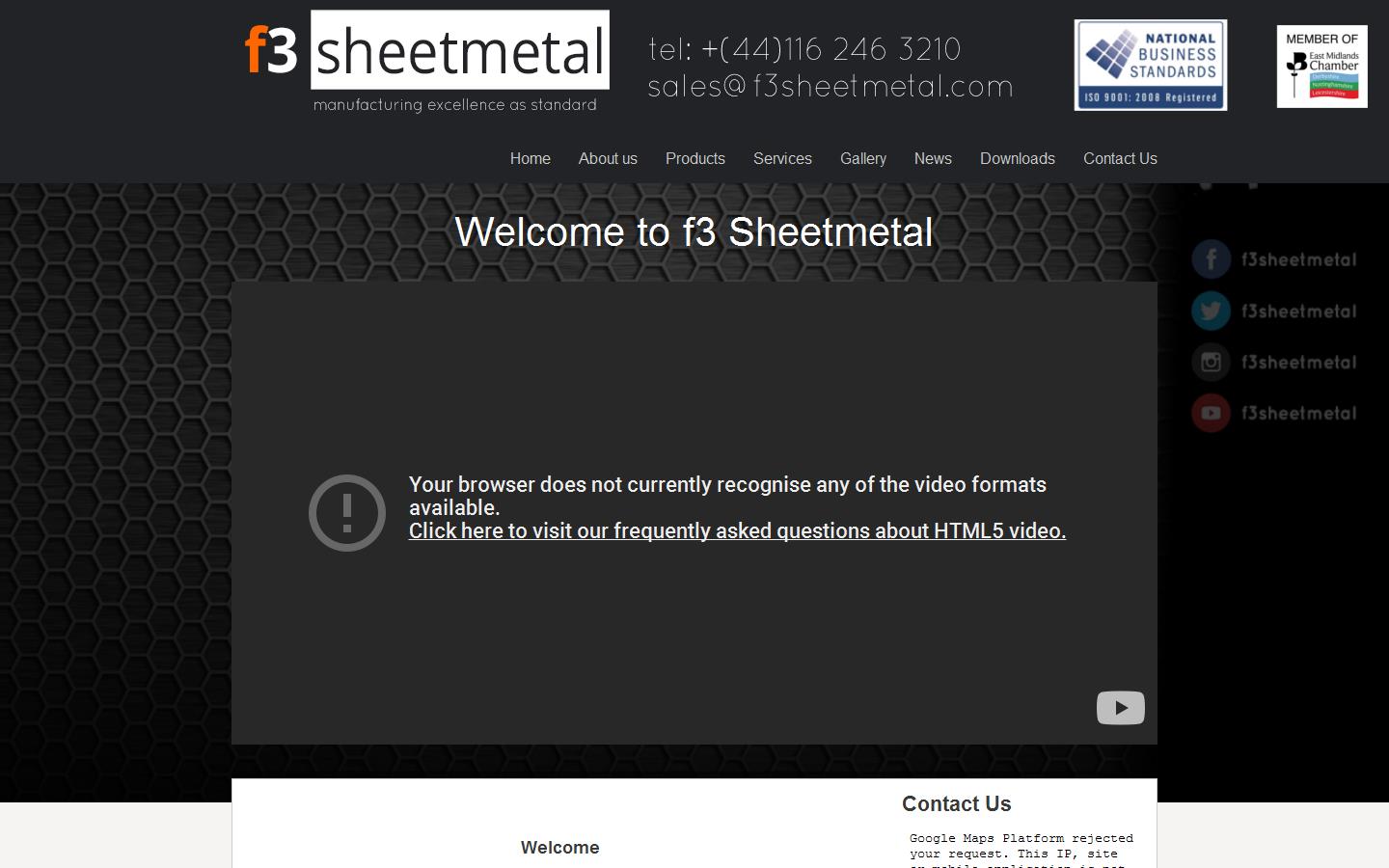 F3 Sheetmetal Ltd Website