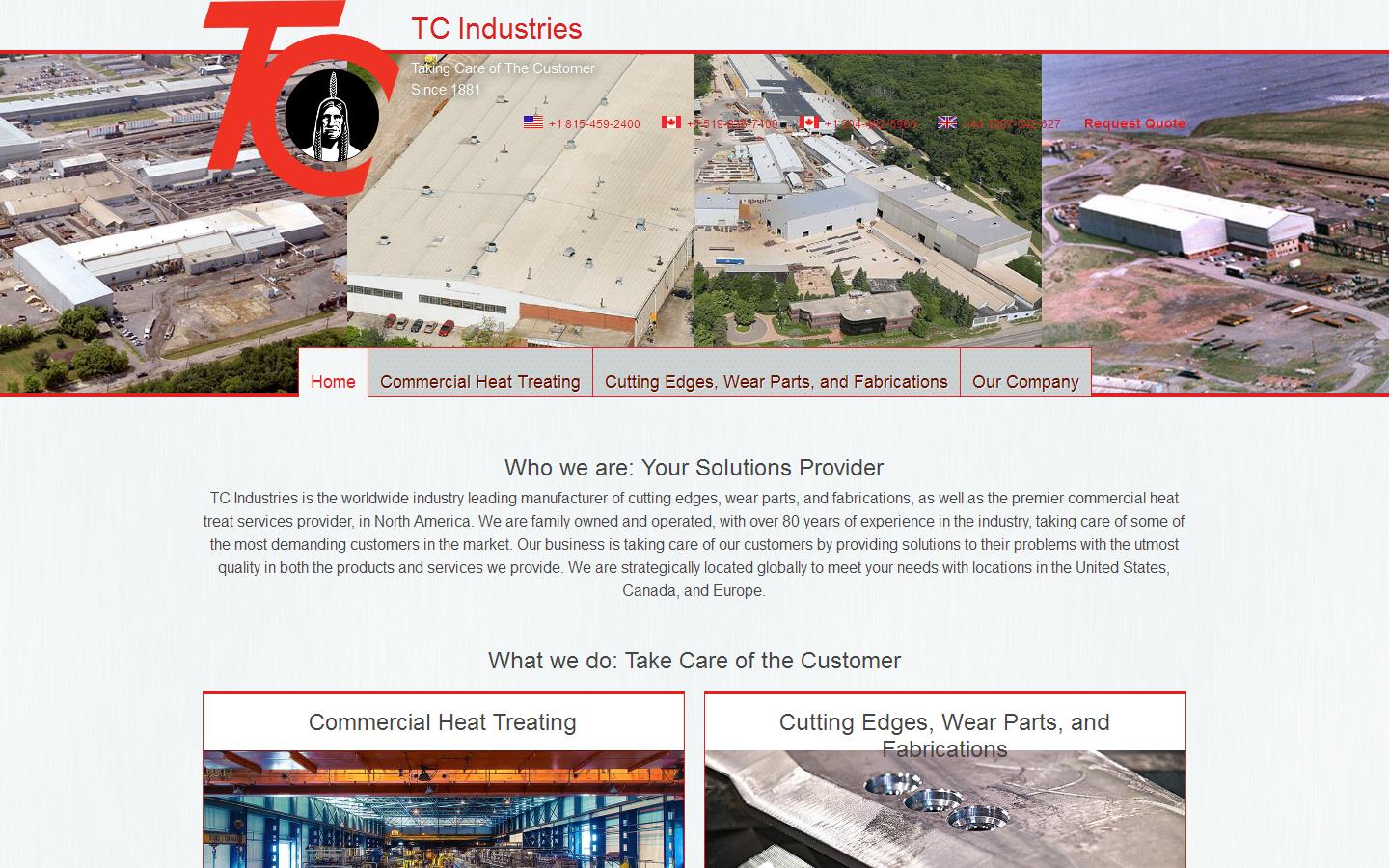T C Industries of Europe Ltd Website