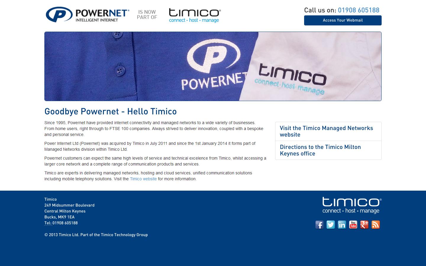 Timico Ltd Website