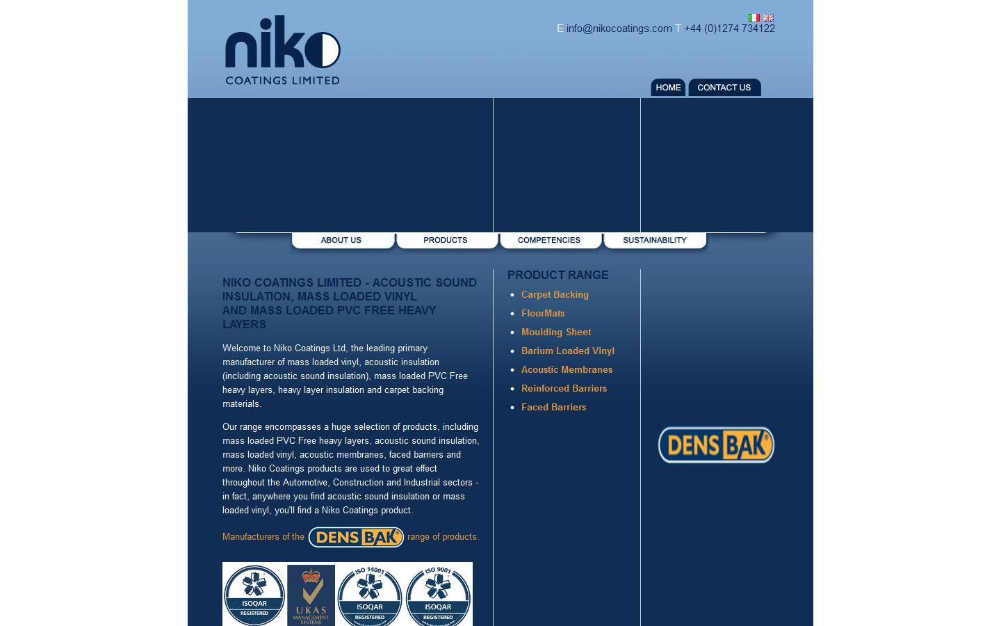 Niko Coatings Ltd Website