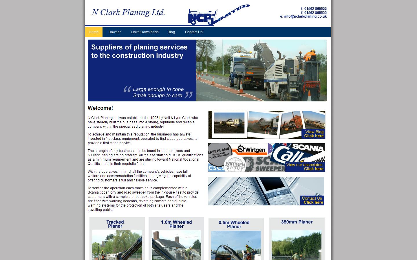 N Clark Planing Ltd Website