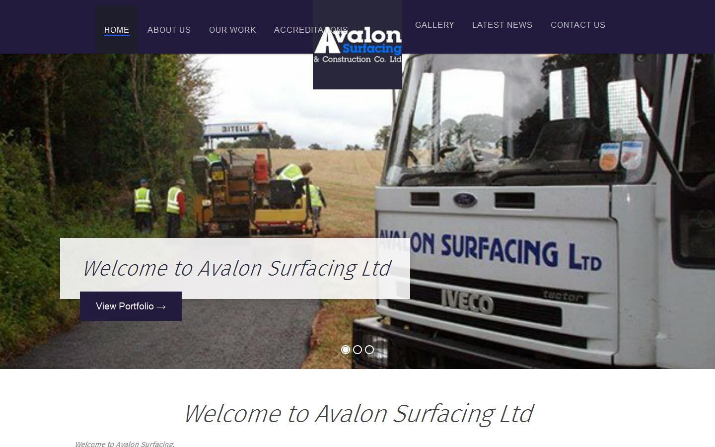 Avalon Surfacing & Construction Co. Ltd Website