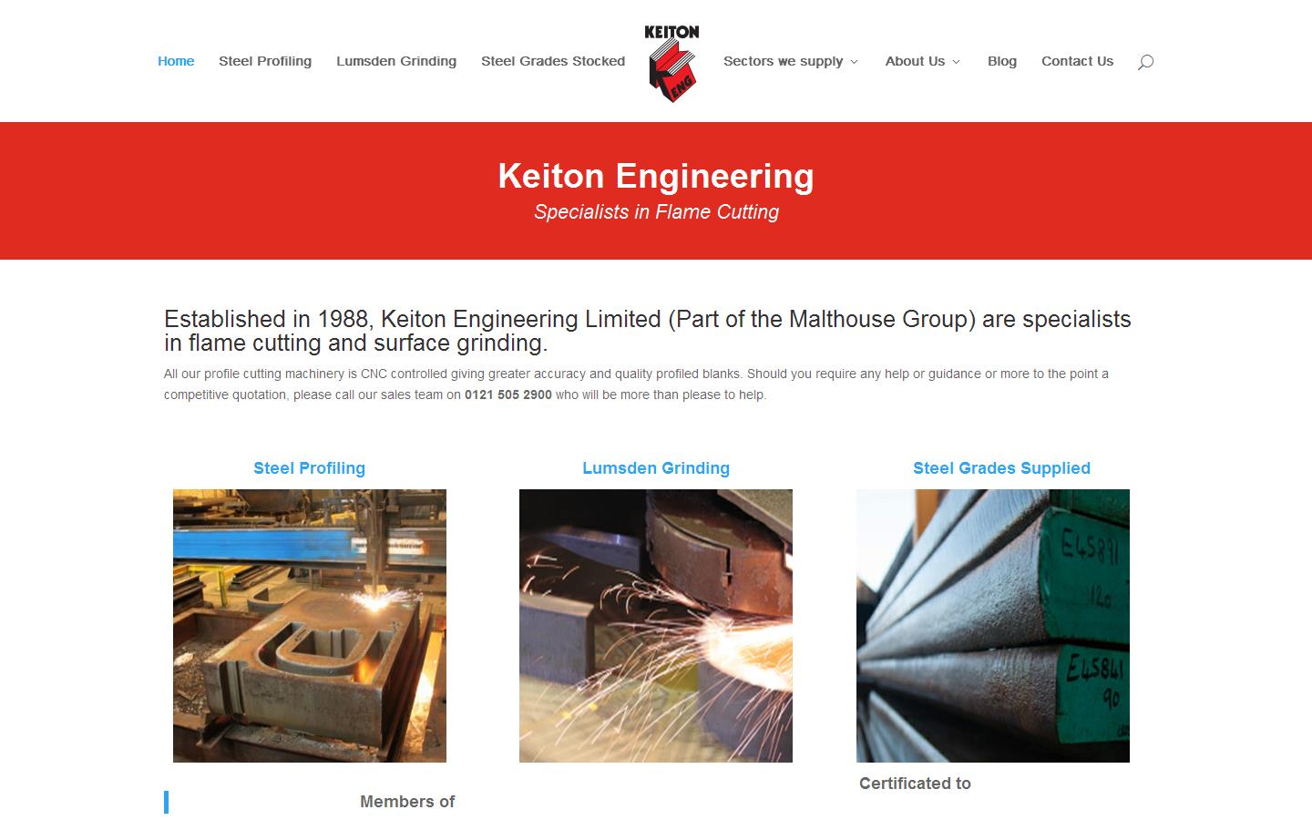 Keiton Engineering Ltd Website