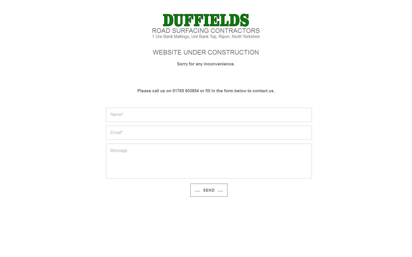 A E Duffield & Sons Ltd Website