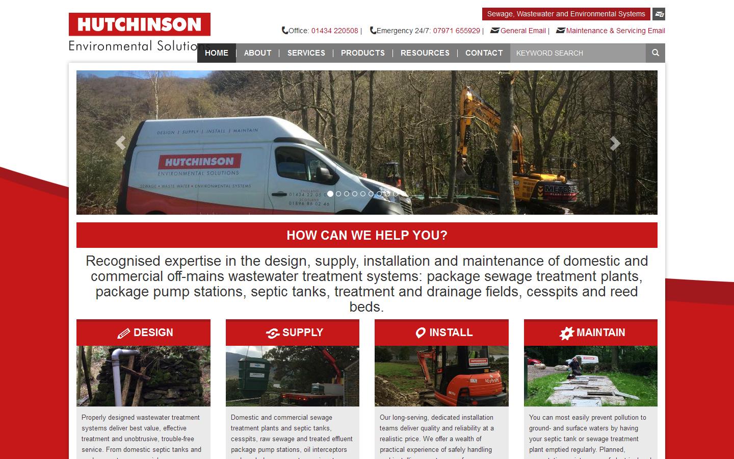Hutchinson Environmental Solutions Website