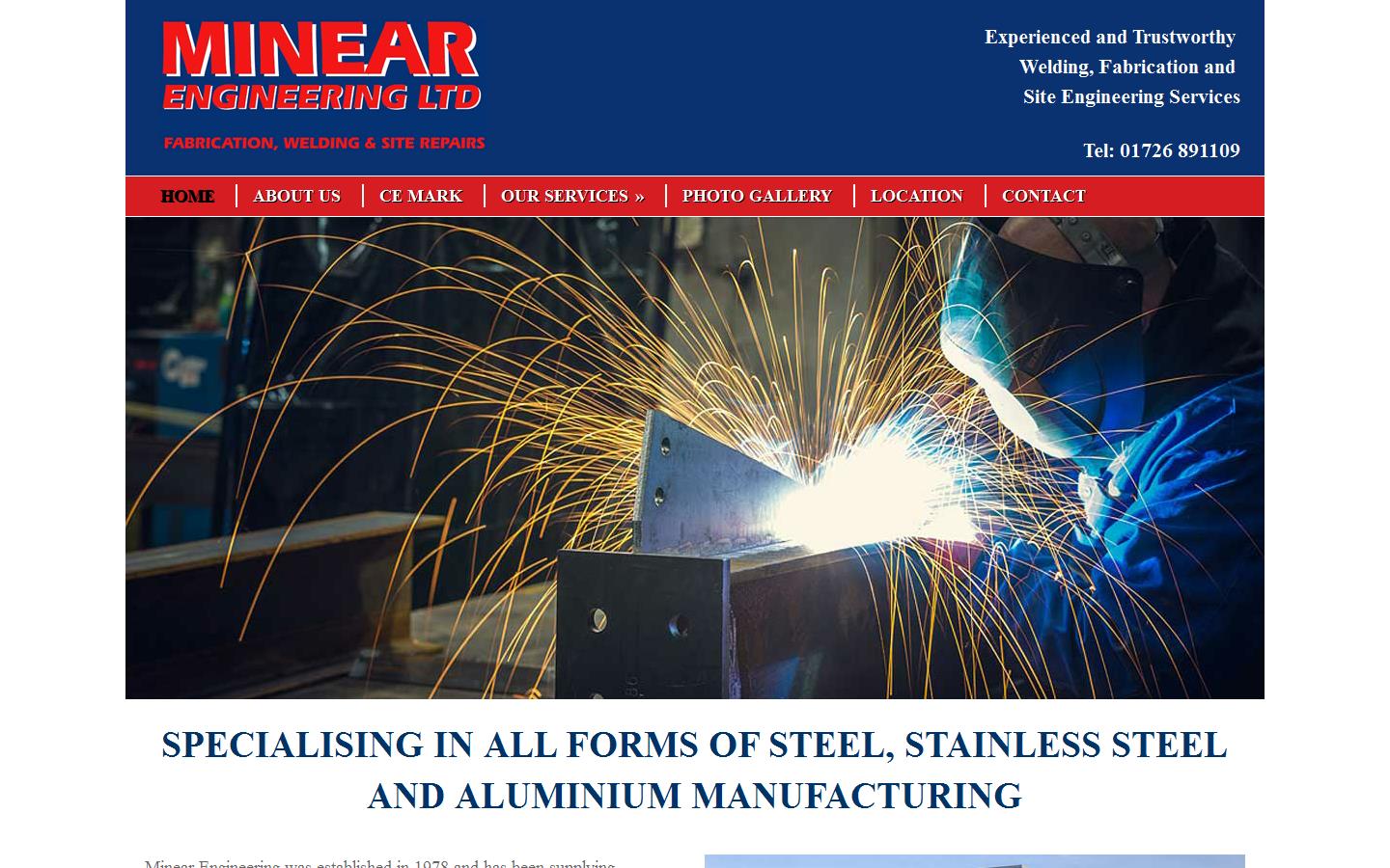 Minear Engineering Ltd Website
