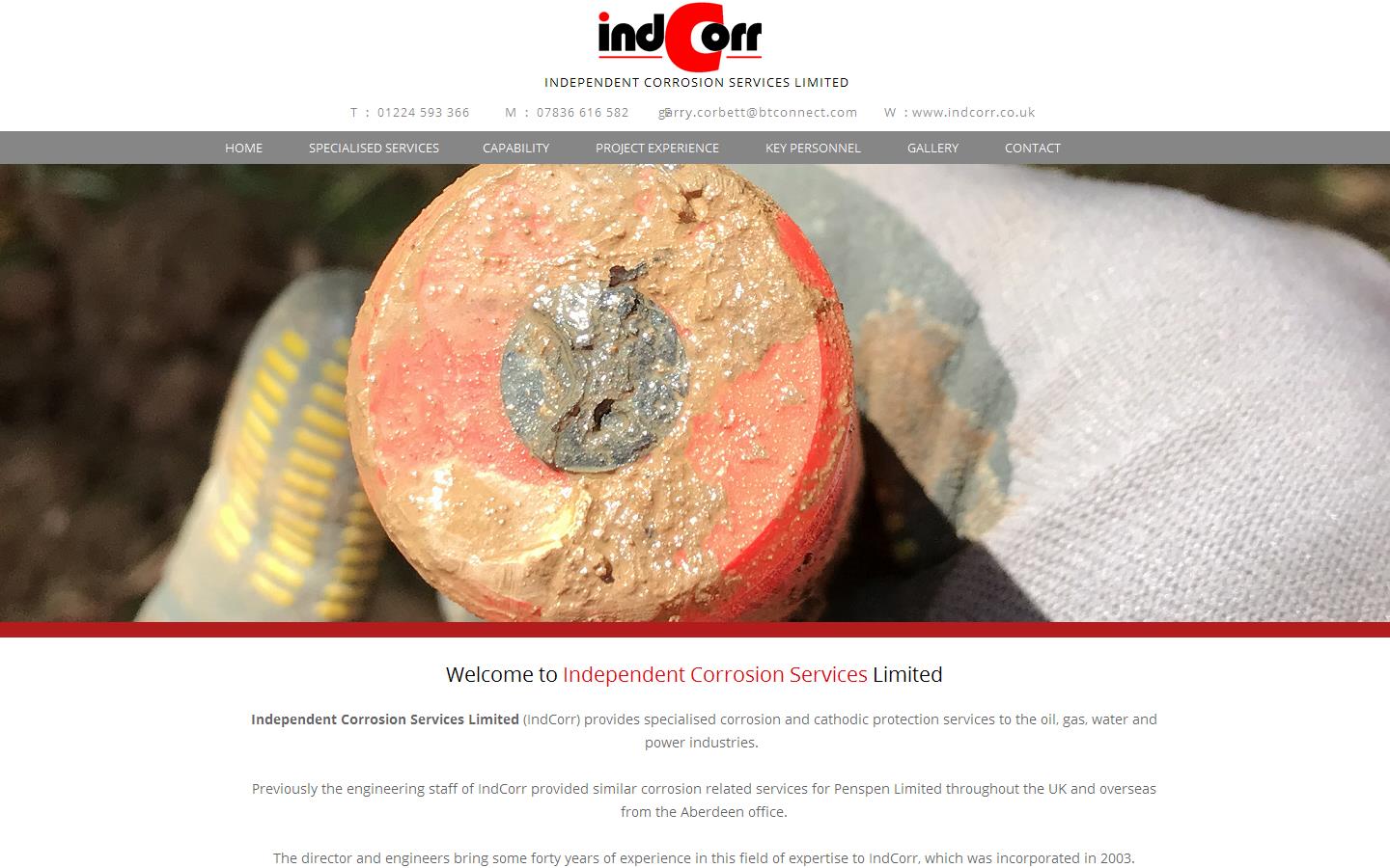 Independent Corrosion Services Ltd Website