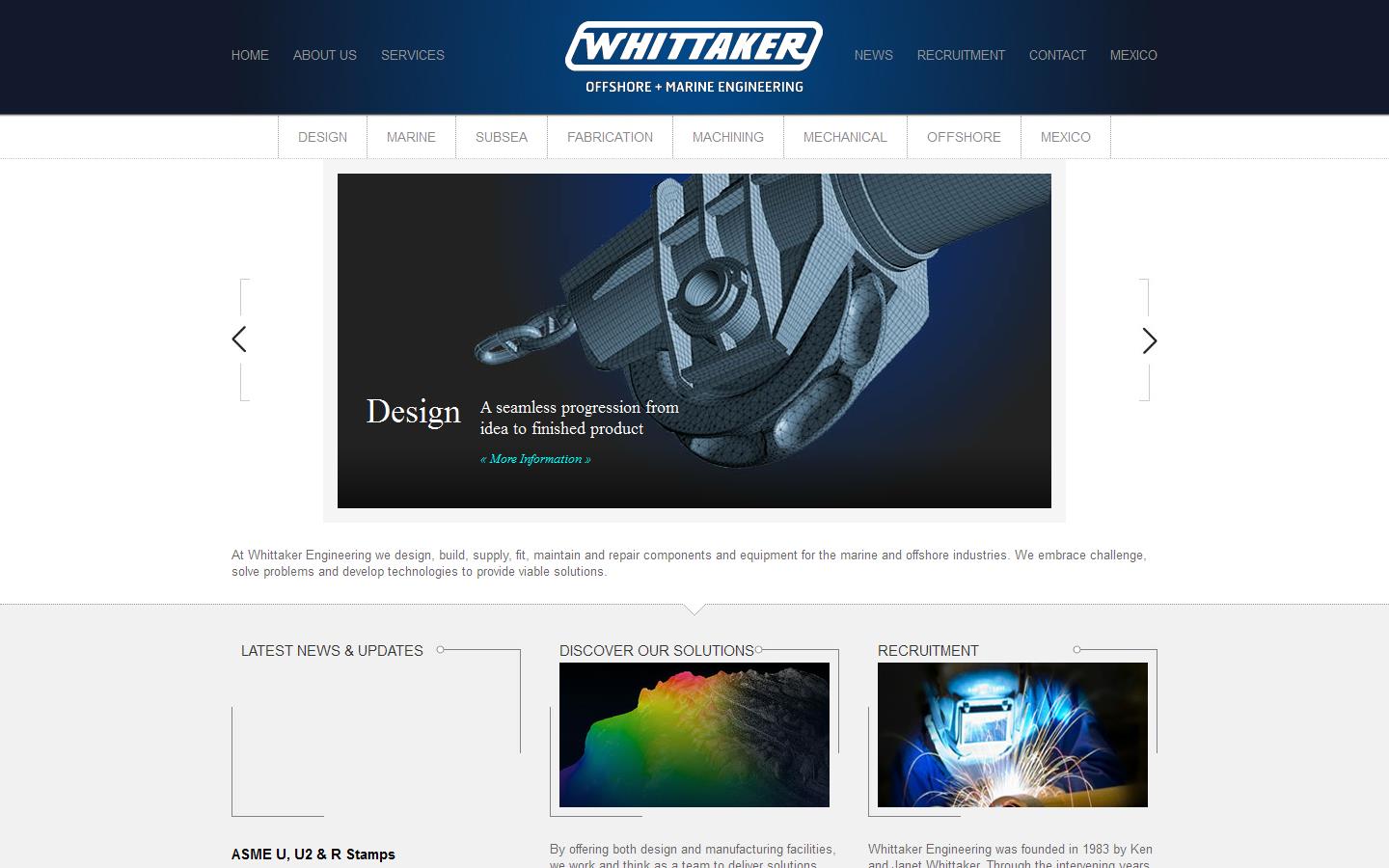 Whittaker Engineering Website