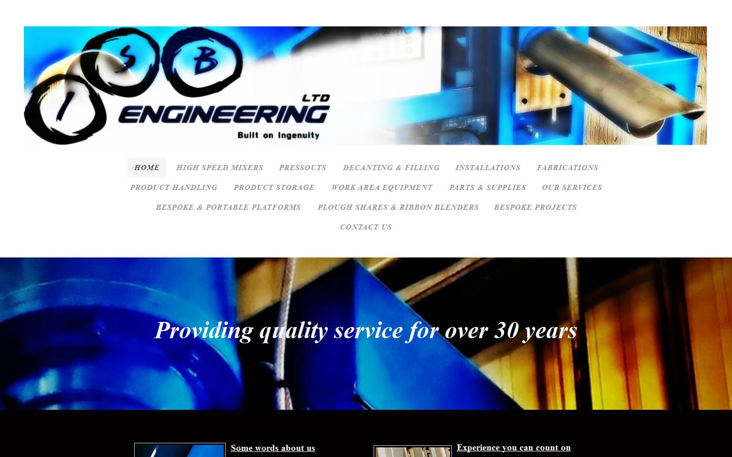 I S B Engineering Ltd Website