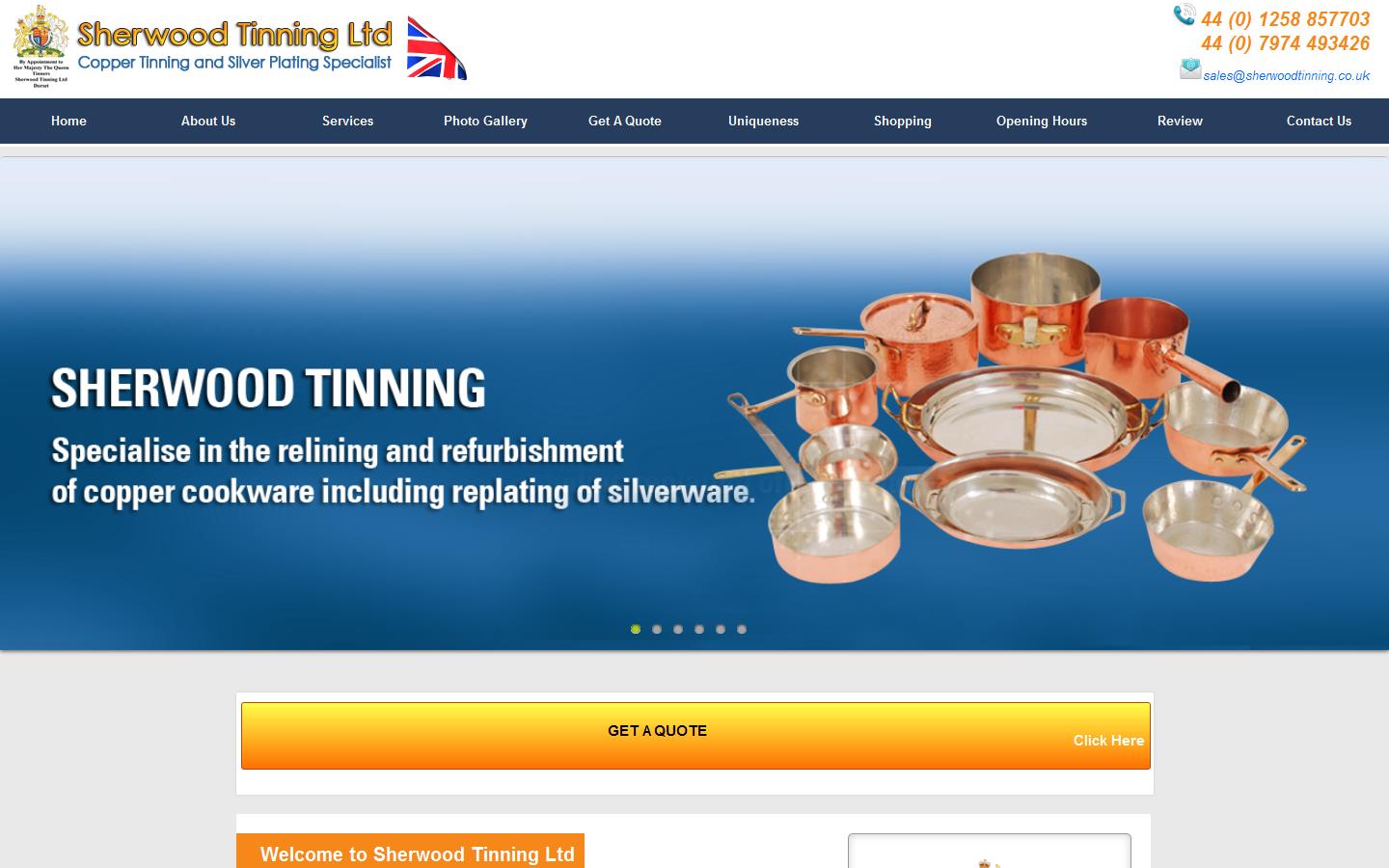 Sherwood Tinning Website