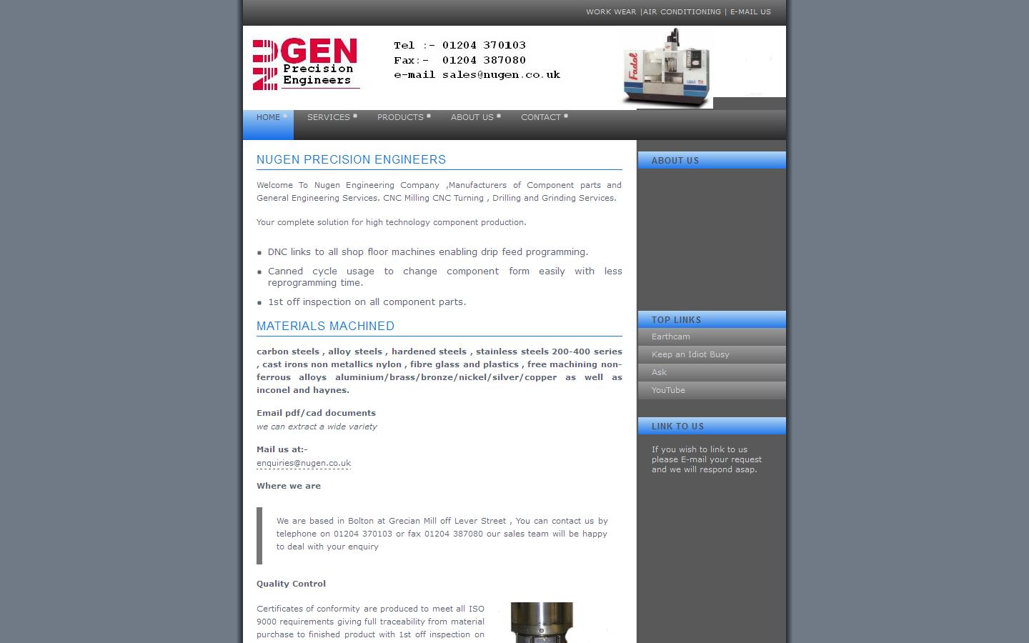 Nugen Engineering Ltd Website