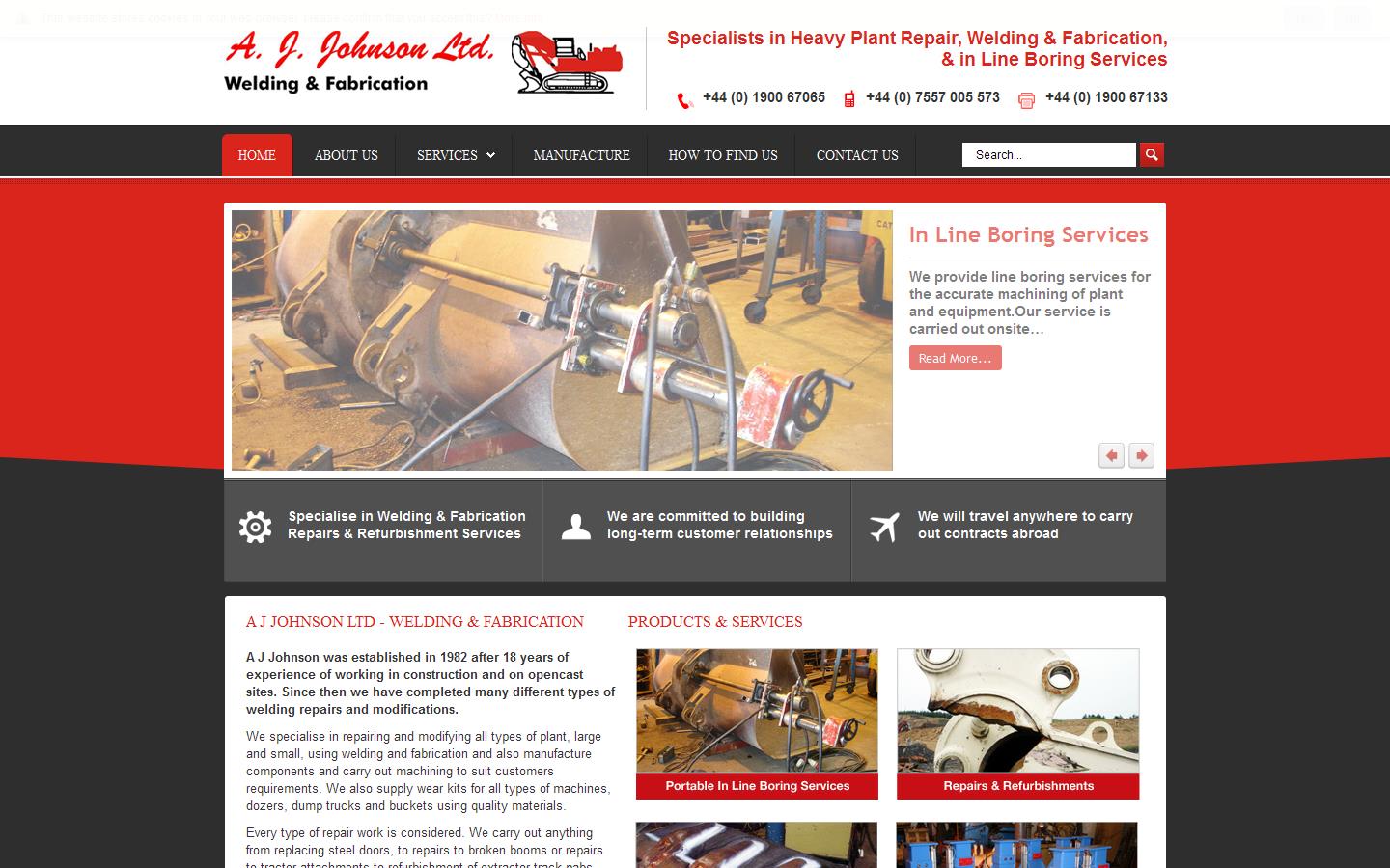A J Johnson Ltd Website