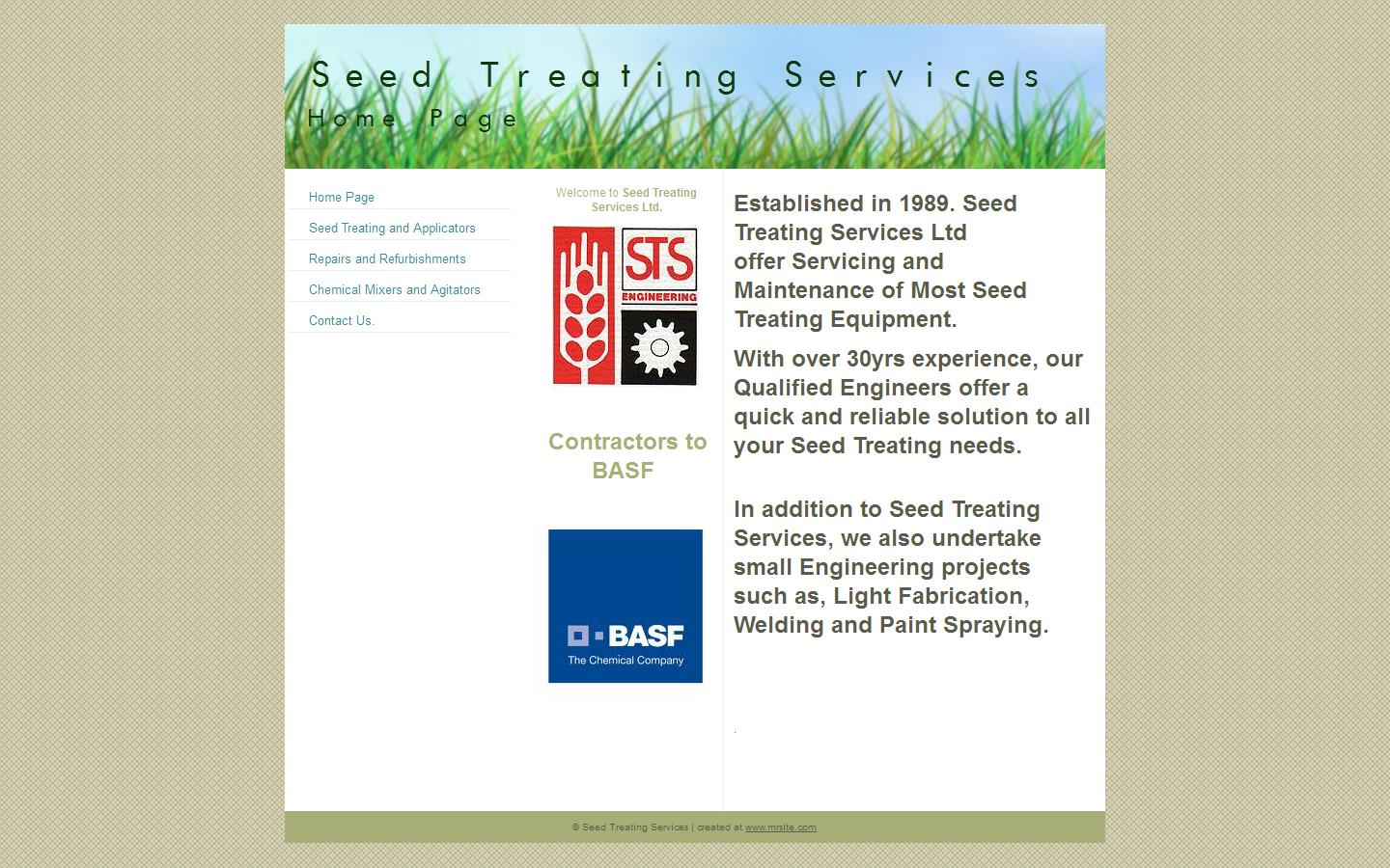 Seed Treating Services Ltd Website