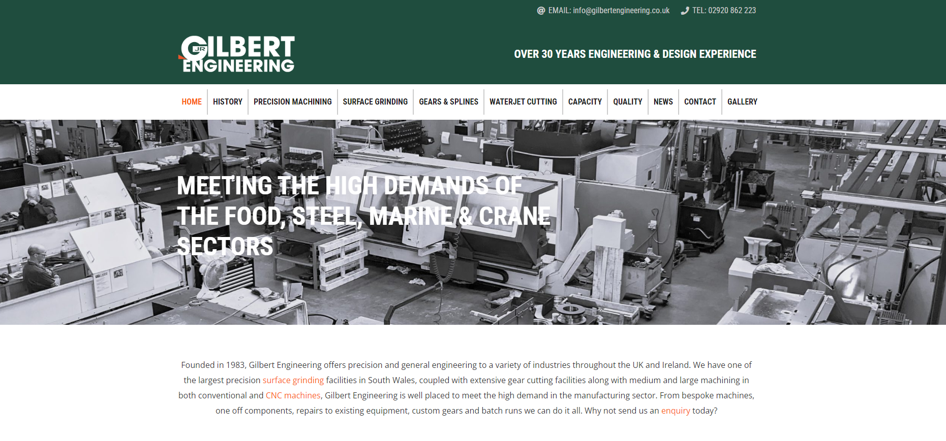 J R Gilbert Engineering Website