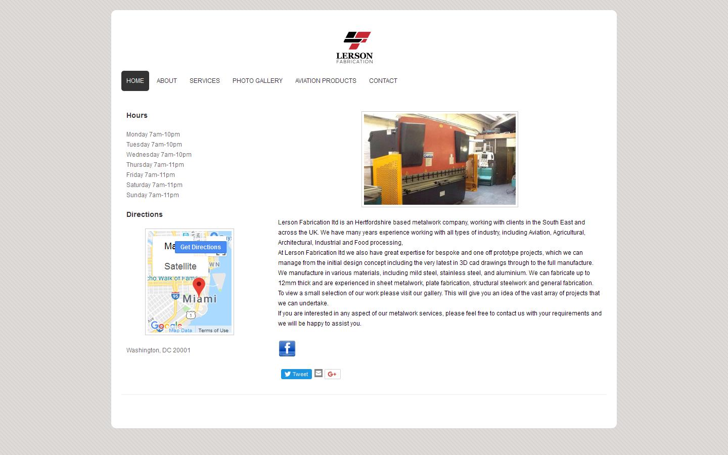 Lerson Fabrication Ltd Website