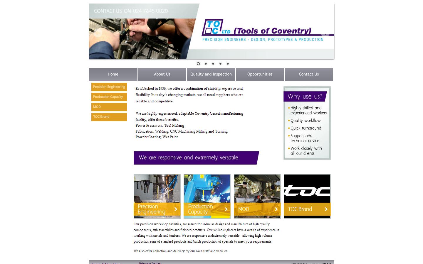 T O C Ltd Website