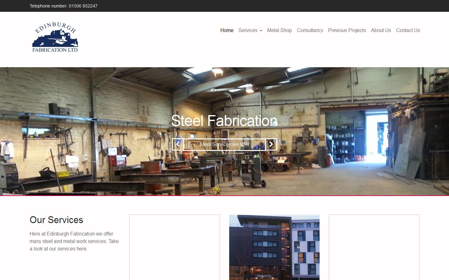 Edinburgh Fabrication Ltd Website