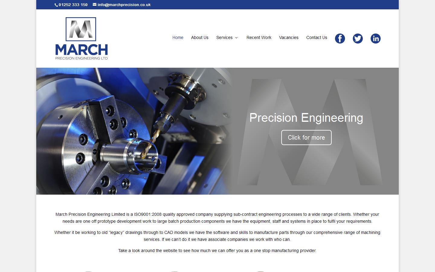 March Precision Engineering Ltd Website