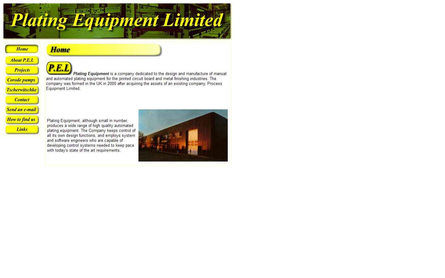 Plating Equipment Ltd Website