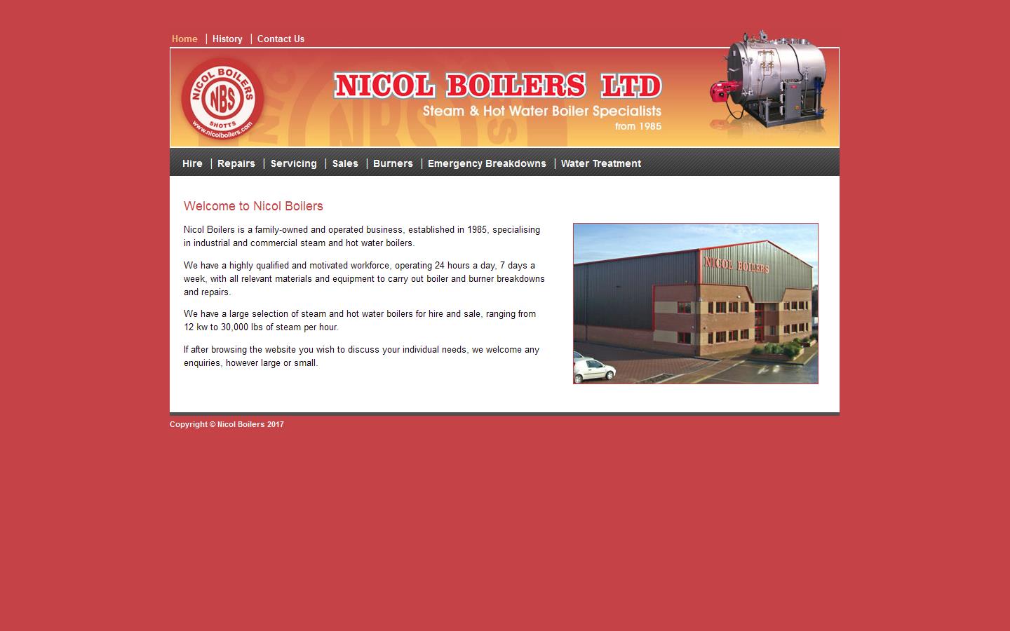 Nicol Boilers Ltd Website