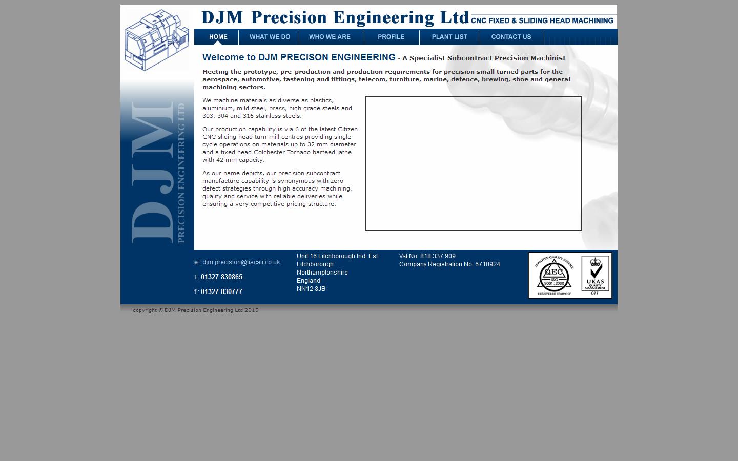 D J M Precision Engineering Ltd Website
