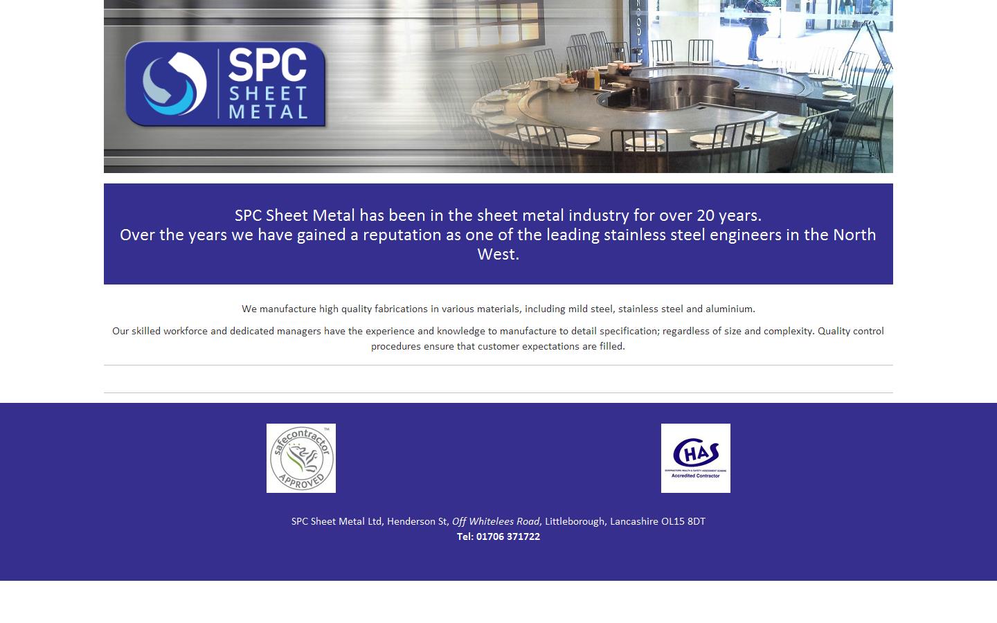 S P C Sheet Metal Website